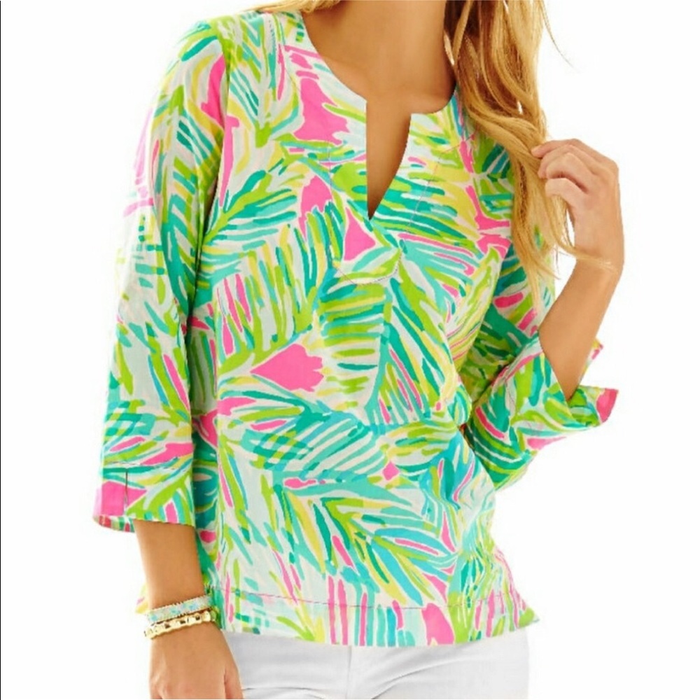 Lilly Pulitzer Amelia Island Tunic Tropical Storm